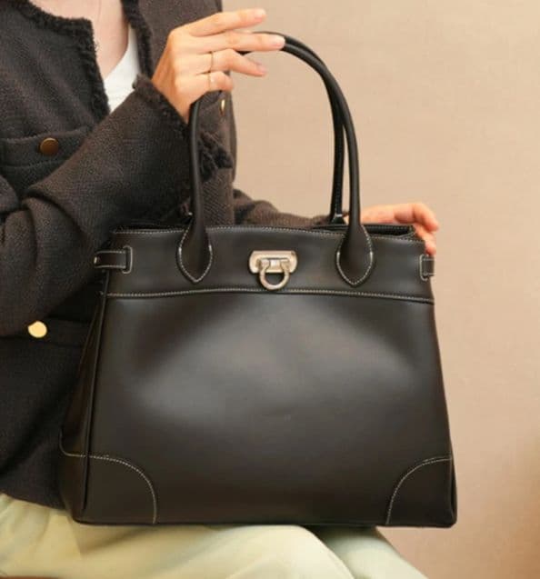 美品　傳濱野 クラシック トートバッグ レザー A4 黒