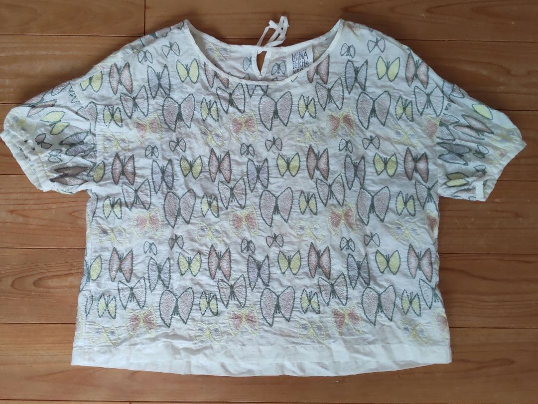 ミナペルホネンminaperhonen sky flowerランドリーブラウス