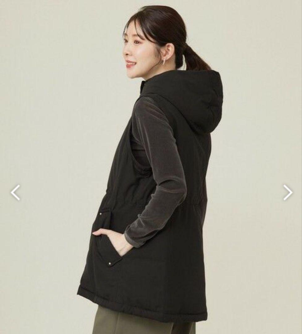 エニィスィス　2WAYドロストフーディミドルダウン　L　ネイビー　anySiS