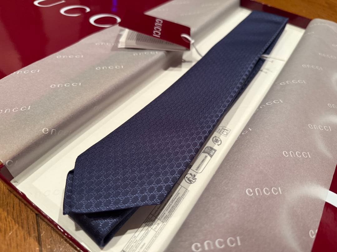 専用 SALE⭐︎新品未使用 箱•袋付きGUCCIネクタイ ブルー