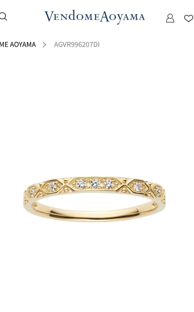 ✳︎送料込✳︎ 美品 ＊ ７号 ヴンドォームアオヤマ カードル ドール リング