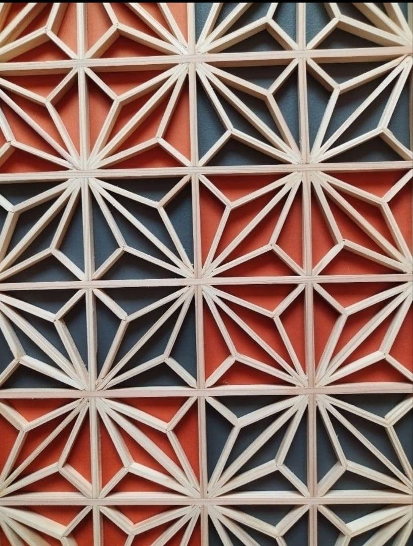 30❣️特価❣️麻の葉組子　4枚一組 木製額縁