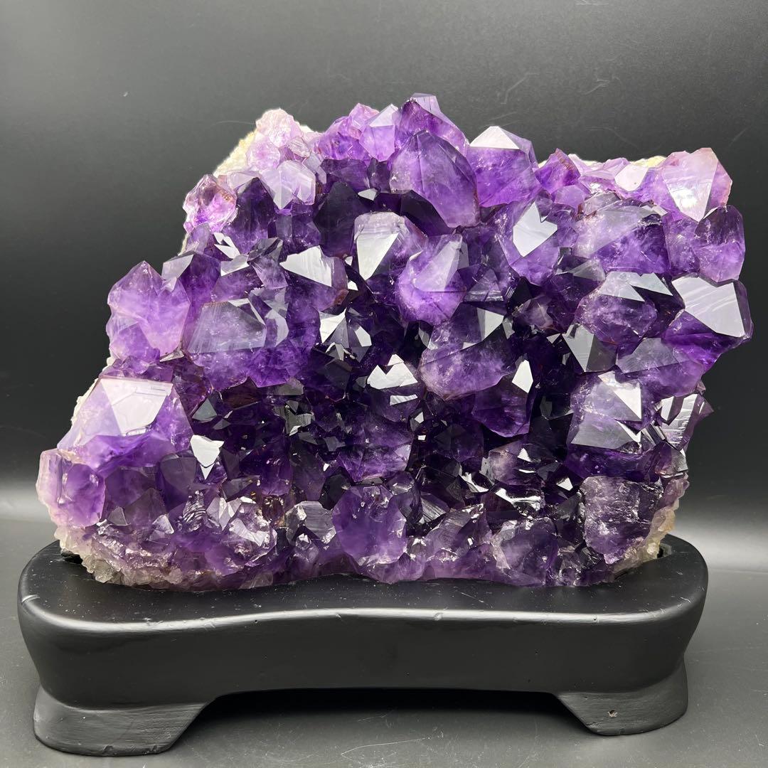 ✳️✨最高峰の濃紫ハイパワー✨極大結晶 レインボー アメジストクラスター 天然石