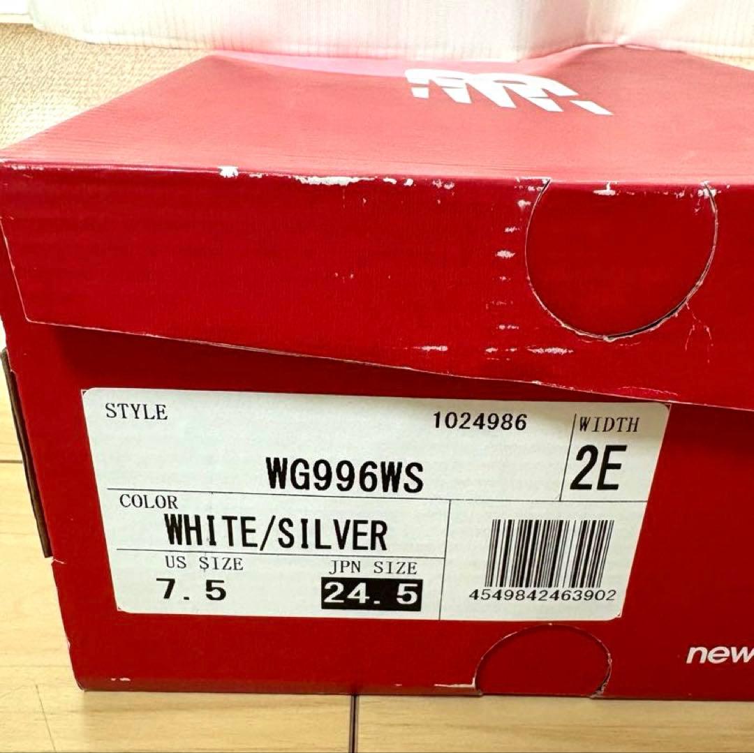 New Balance ゴルフシューズ WG996WS ホワイト 24.5