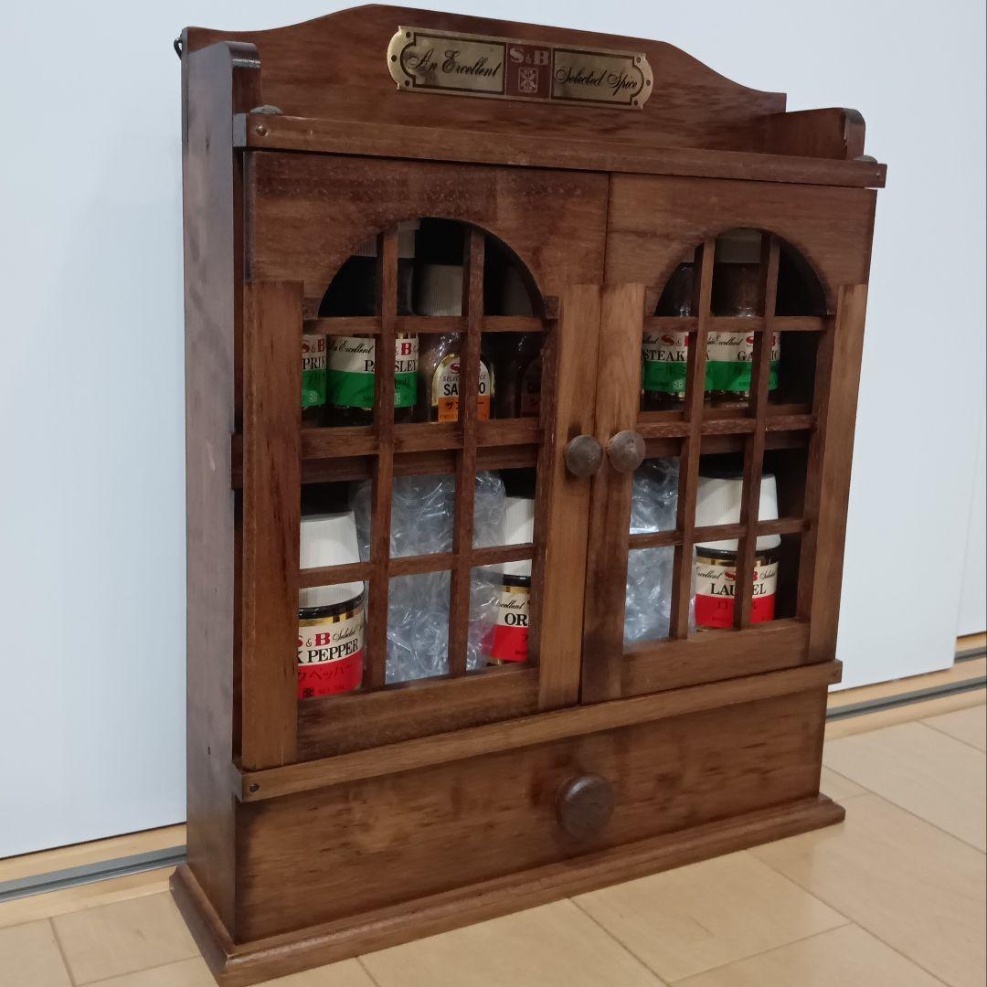 アンティーク木製ラック　S&Bスパイスラック【未使用保管】