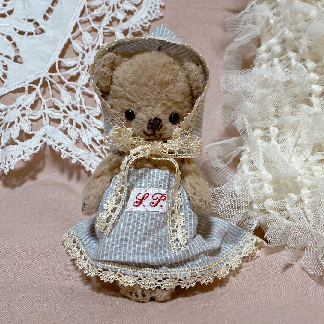 テディベア ハンドメイド ai bear 珈琲染め 手のひらサイズ 11㎝ くま