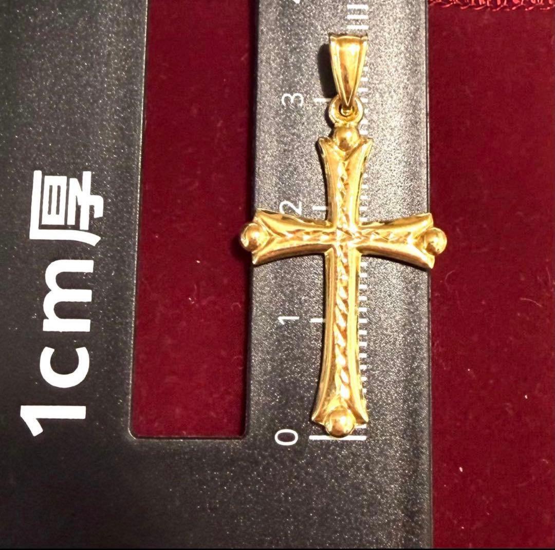 K18 イエローゴールド 十字架 ペンダント
