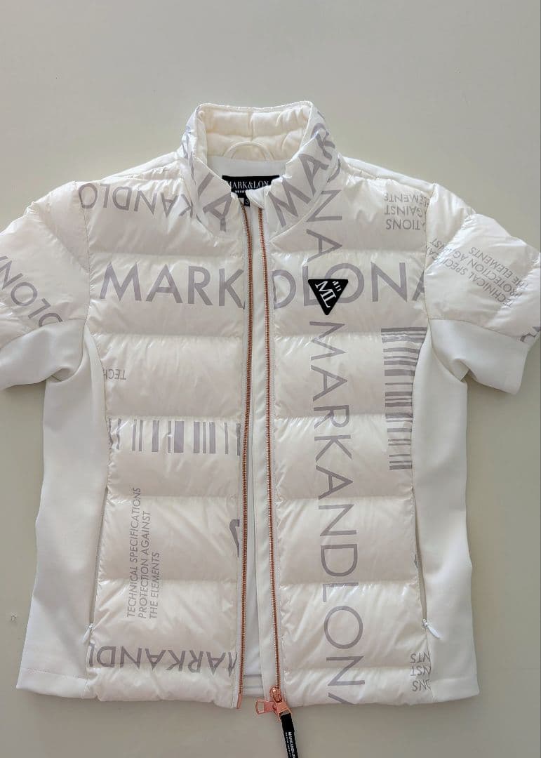 マークアンドロナ　コード　レディース　ダウン半袖ジャケット
