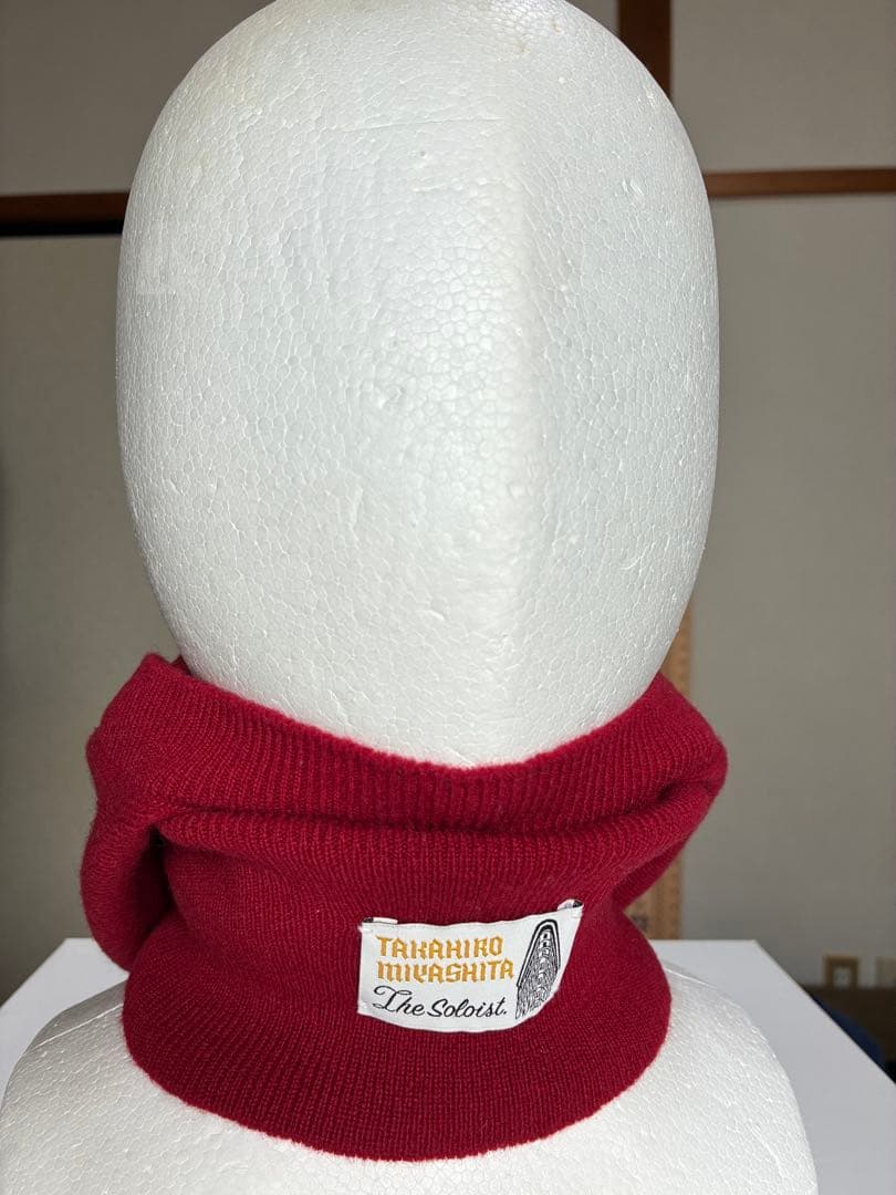 ソロイスト　 22AW バラクラバ　希少カラーレッド　タートルネックウォーマー