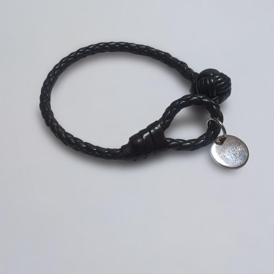 Bottega Veneta ブラウンレザー ブレスレット メンズ レディース