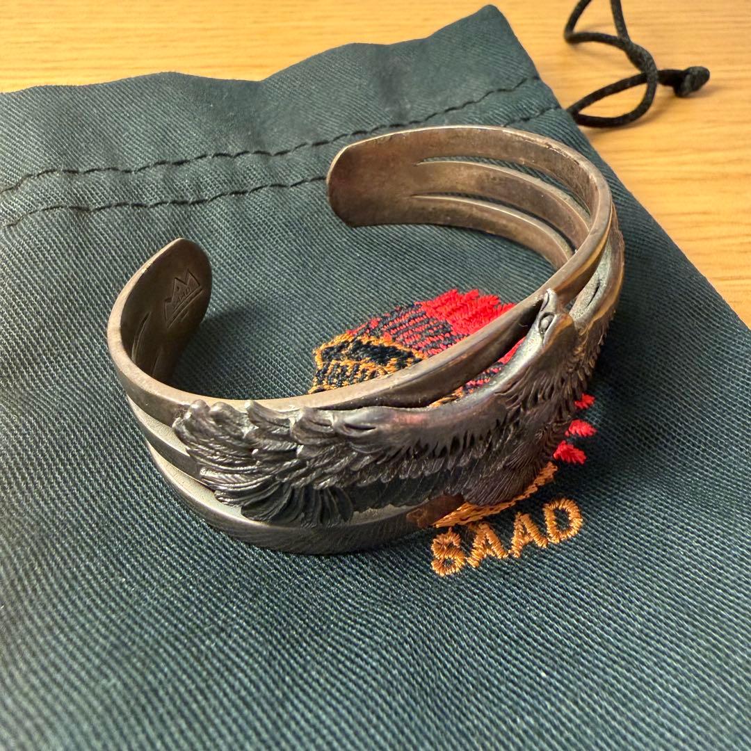 SAAD イーグルモチーフ シルバーバングル