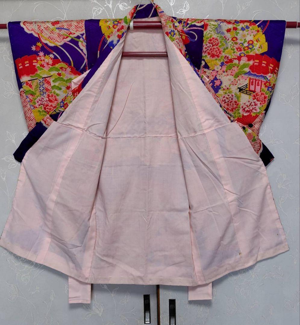 RK402アンティーク子供着物着丈78センチ裄丈40センチめちゃくちゃ綺麗美品