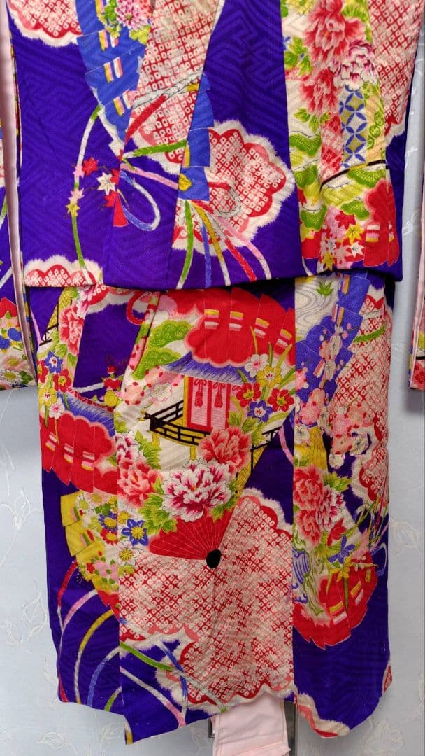 RK402アンティーク子供着物着丈78センチ裄丈40センチめちゃくちゃ綺麗美品