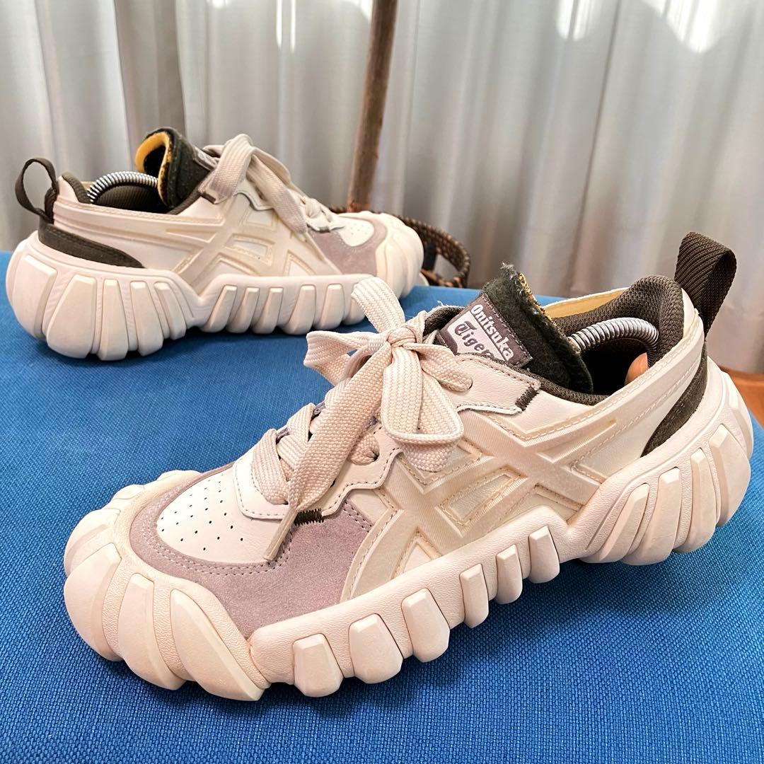 オニツカタイガー デンティグレ LS ホワイト グレー 24cm