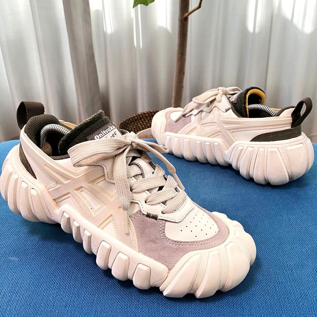 オニツカタイガー デンティグレ LS ホワイト グレー 24cm