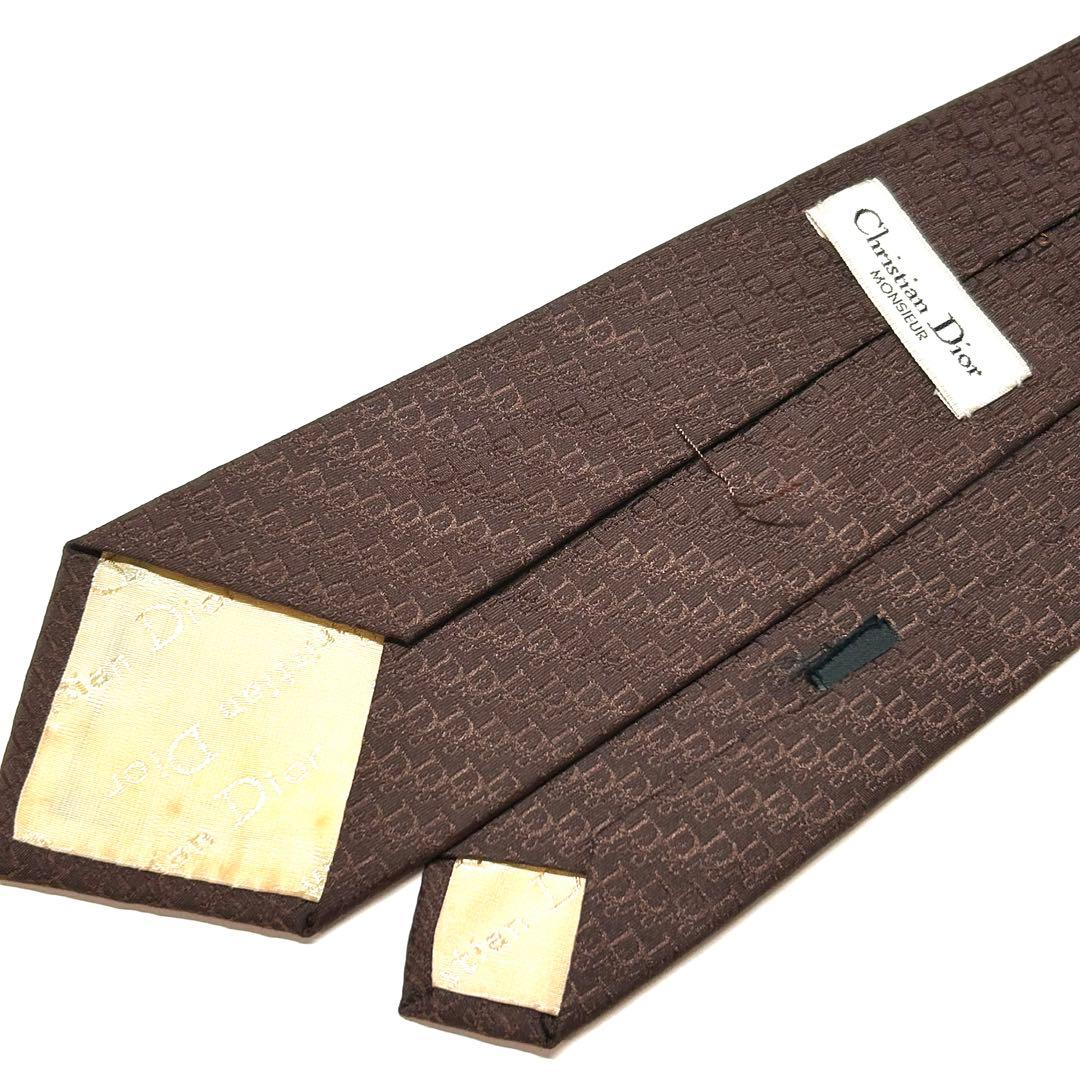 【美品✨】クリスチャンディオール ネクタイ ブラウン トロッター オブリーク