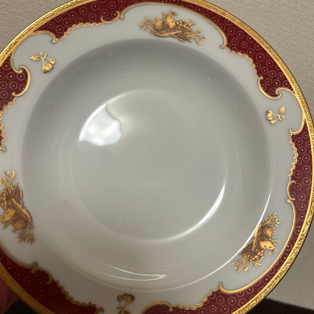 大倉陶園　リミテッドエディション　金蝕マロン　ディナープレート　スーププレート