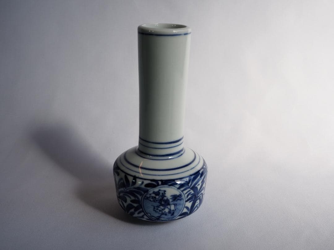 表千家久田家12代尋牛斎宗也御書付『染付十牛ノ図皆具』膳所焼陽炎園 岩崎新定造