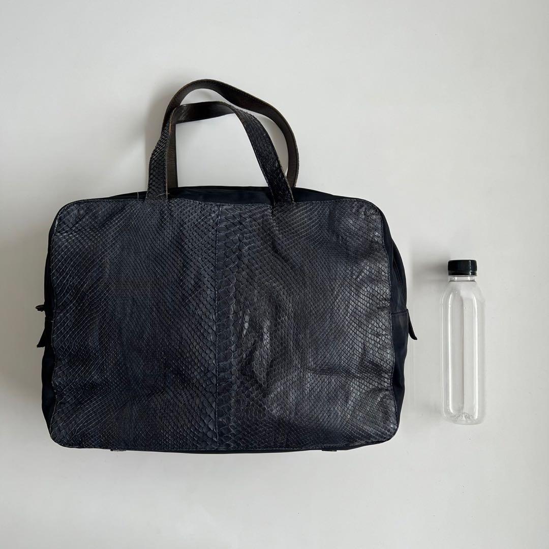 バッグ PRADA PYTHON MINI BOSTON TOTE HAND BAG