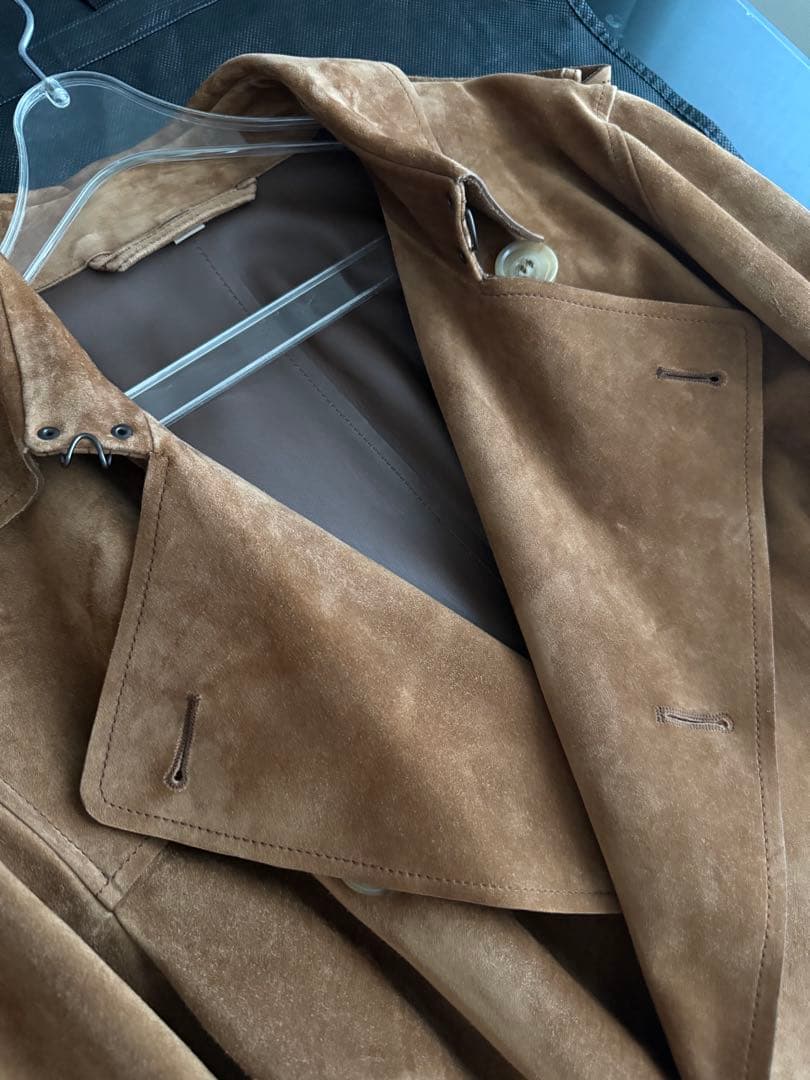 新品同様　Burberry バーバリー　オールレザー　トレンチコート