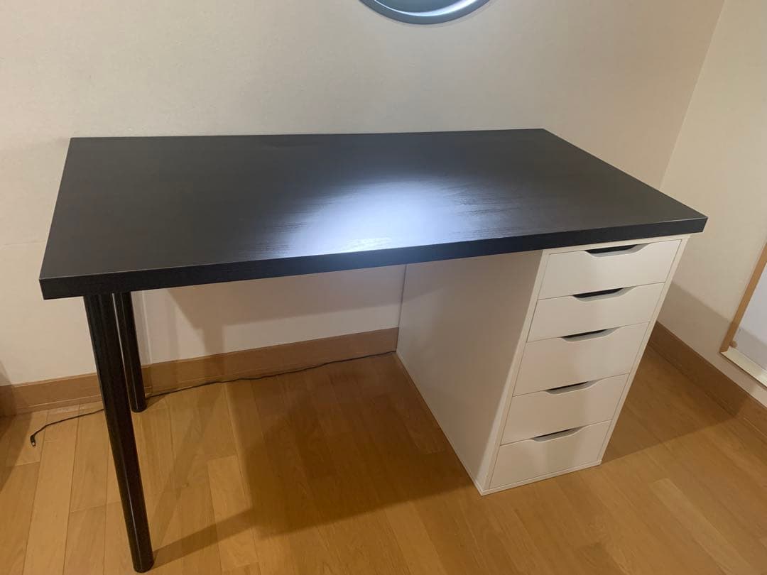 【IKEA】美品★デスク5段引き出し付き