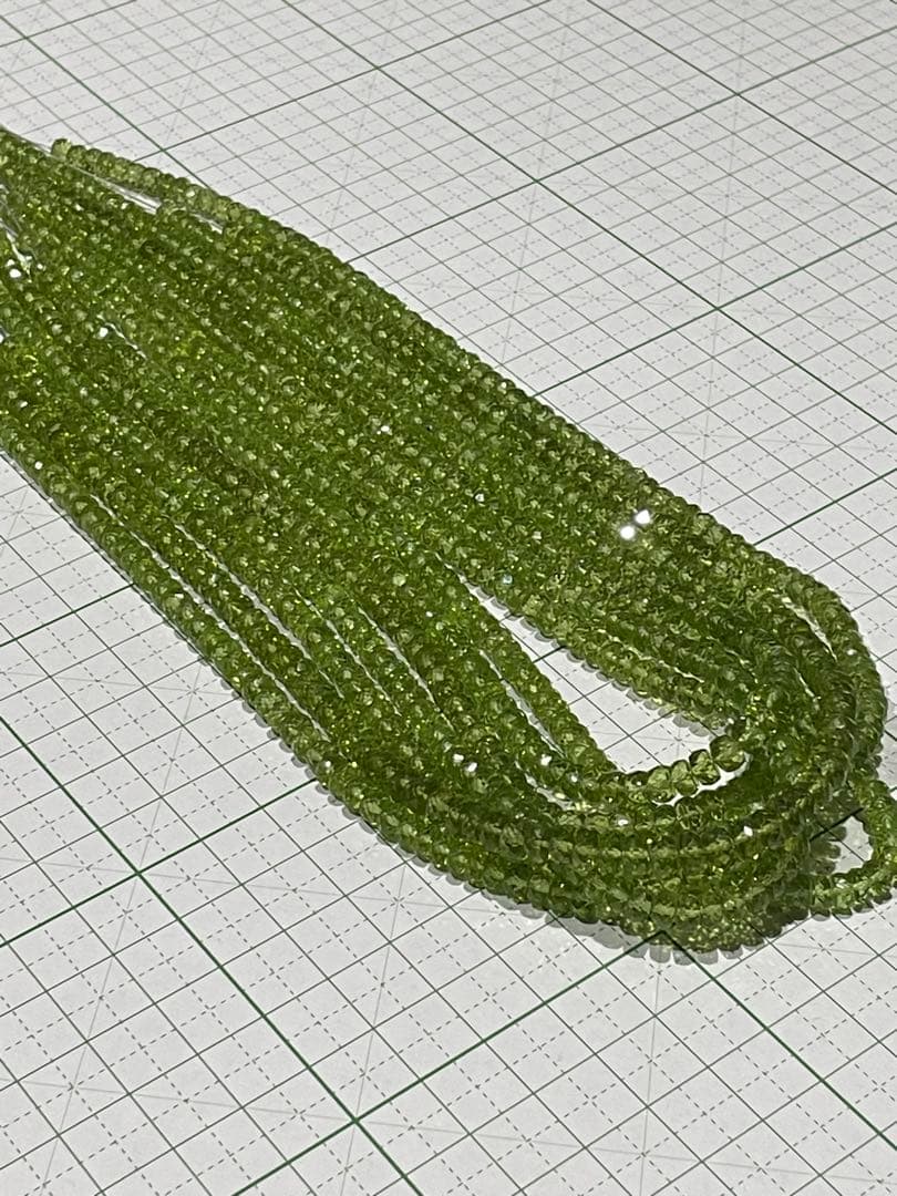 【宝石質AAA】極上ペリドット ランデルカット連材 7連セット