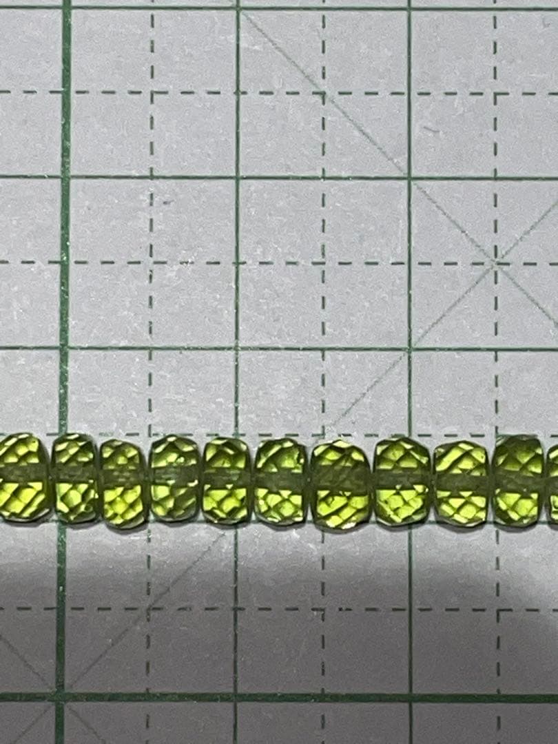 【宝石質AAA】極上ペリドット ランデルカット連材 7連セット