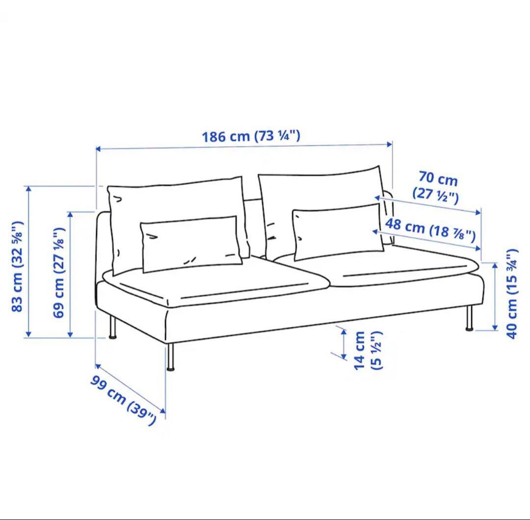 IKEA ソーデルハムン SÖDERHAMN 3人掛けソファ