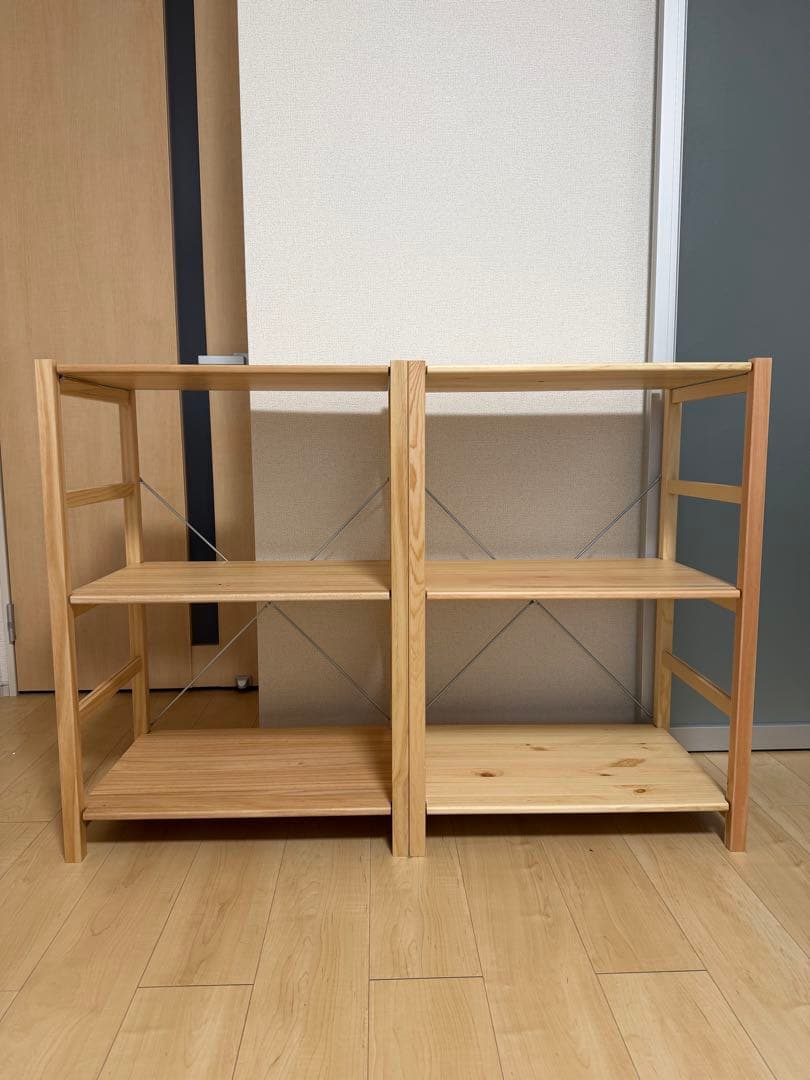 【ani様】パイン材ユニットシェルフ 58cm幅×2