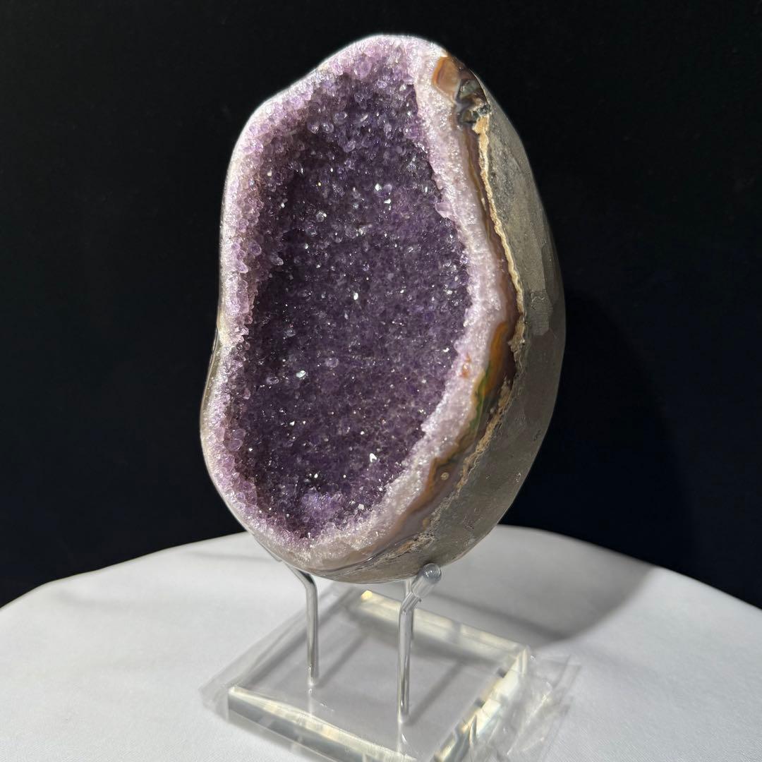 天然石アメジストのドーム　置物NO.072203