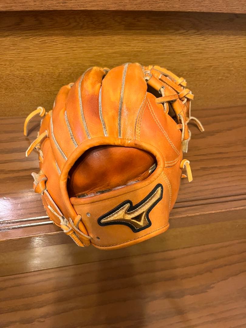 Mizuno Pro 軟式グローブ オレンジ
