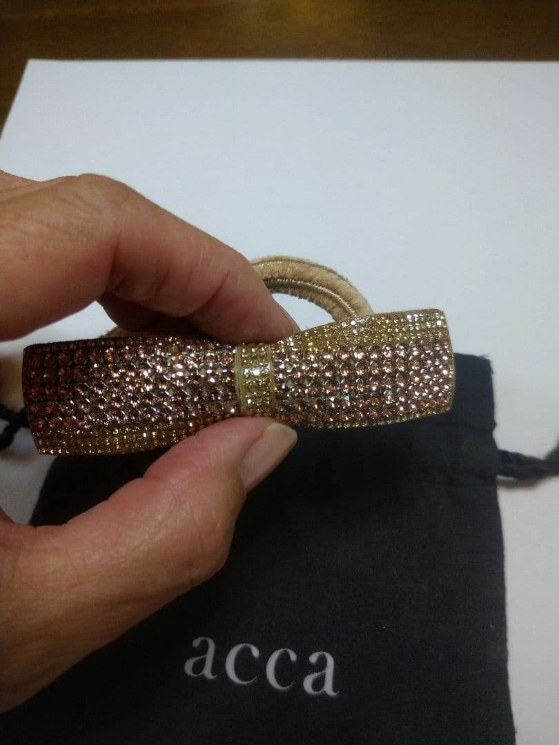 acca ビジューリボンヘアゴム