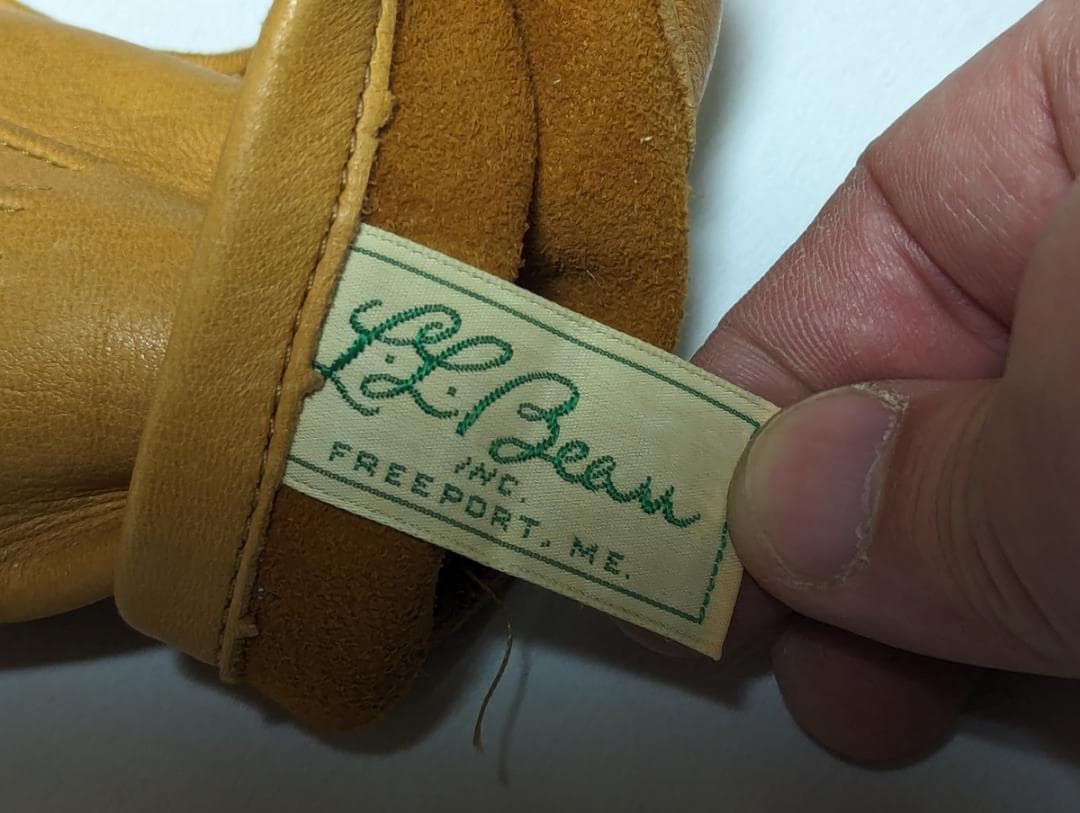 L.L.Bean イエロー キャメル ディアスキングローブ レザーグローブ