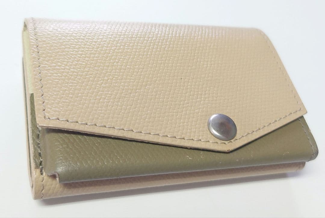 ✨ほぼ未使用✨abrAsus アブラサス 小さい財布 アイボリー モスグリーン