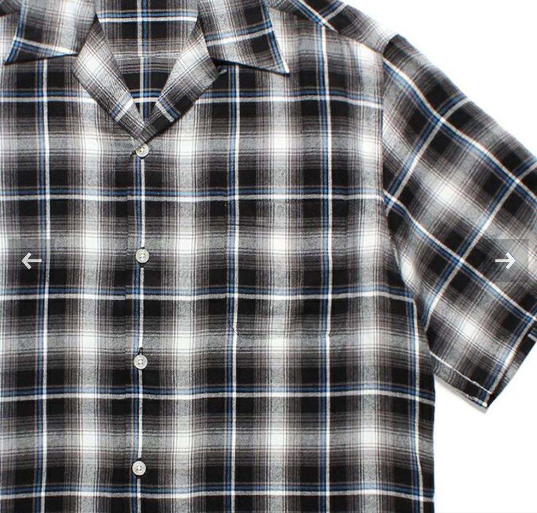最終値下 ワコマリア OMBRE CHECK OPEN COLLAR SHIRT