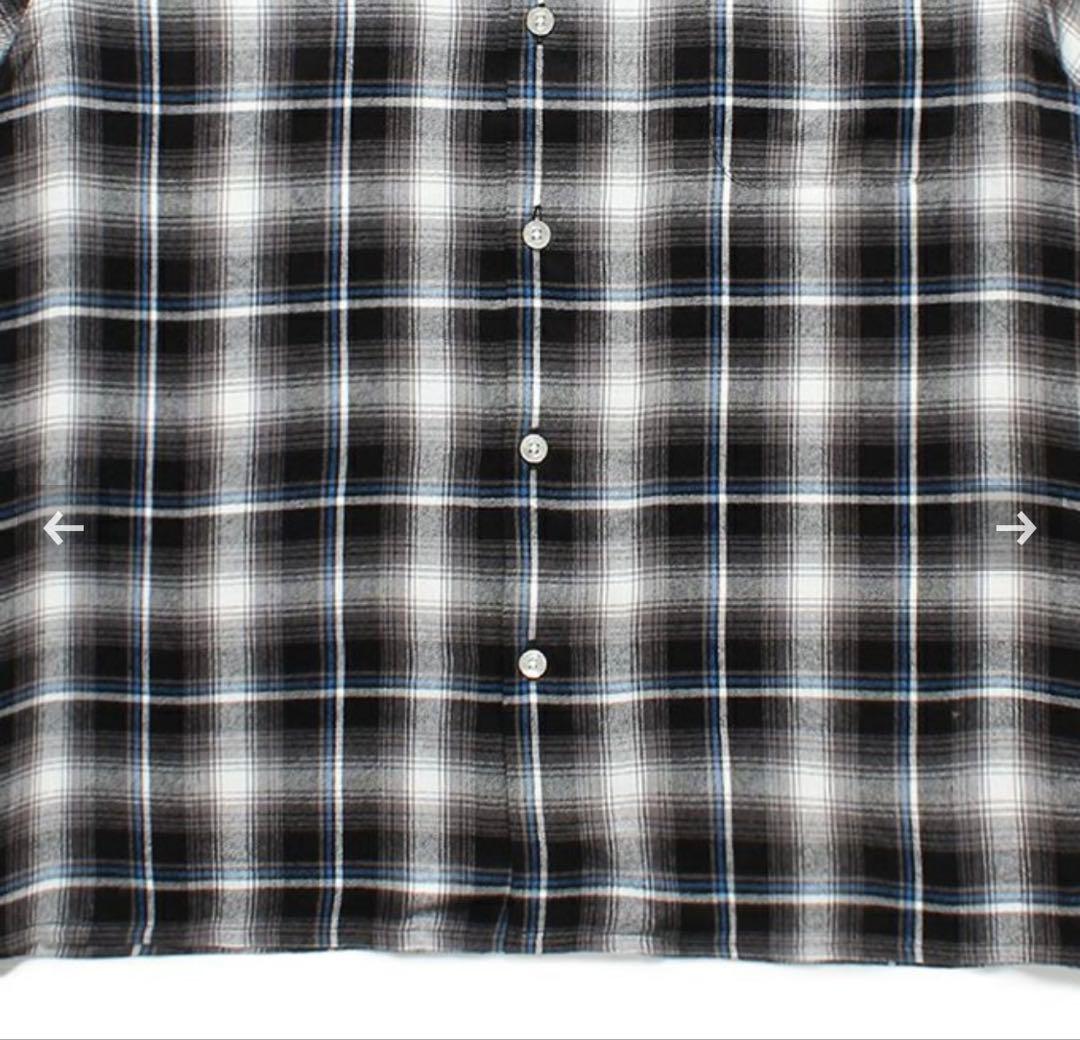 最終値下 ワコマリア OMBRE CHECK OPEN COLLAR SHIRT