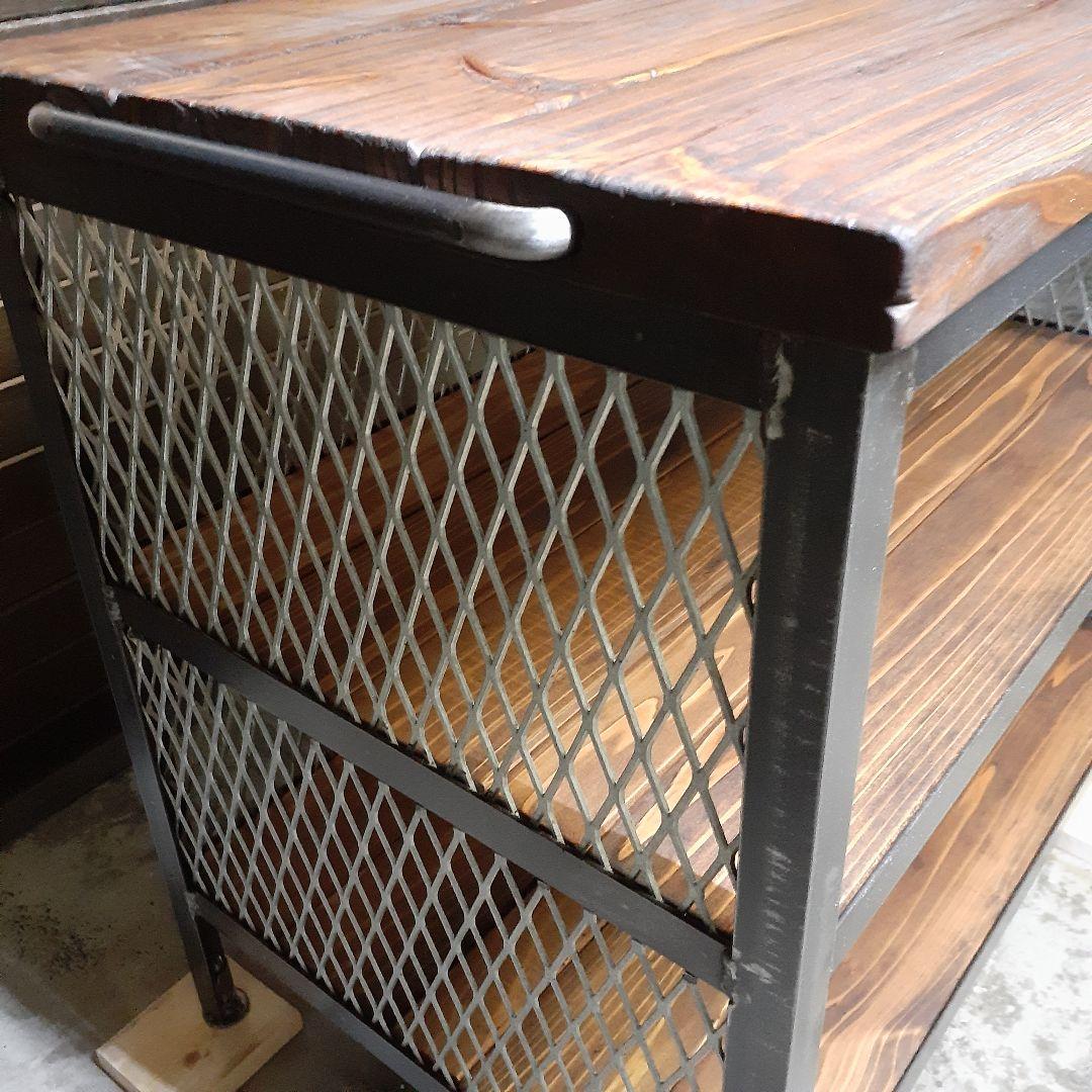 アイアン　シェルフ　ラック　インダストリアル　シューズラック　植物棚　男前　棚