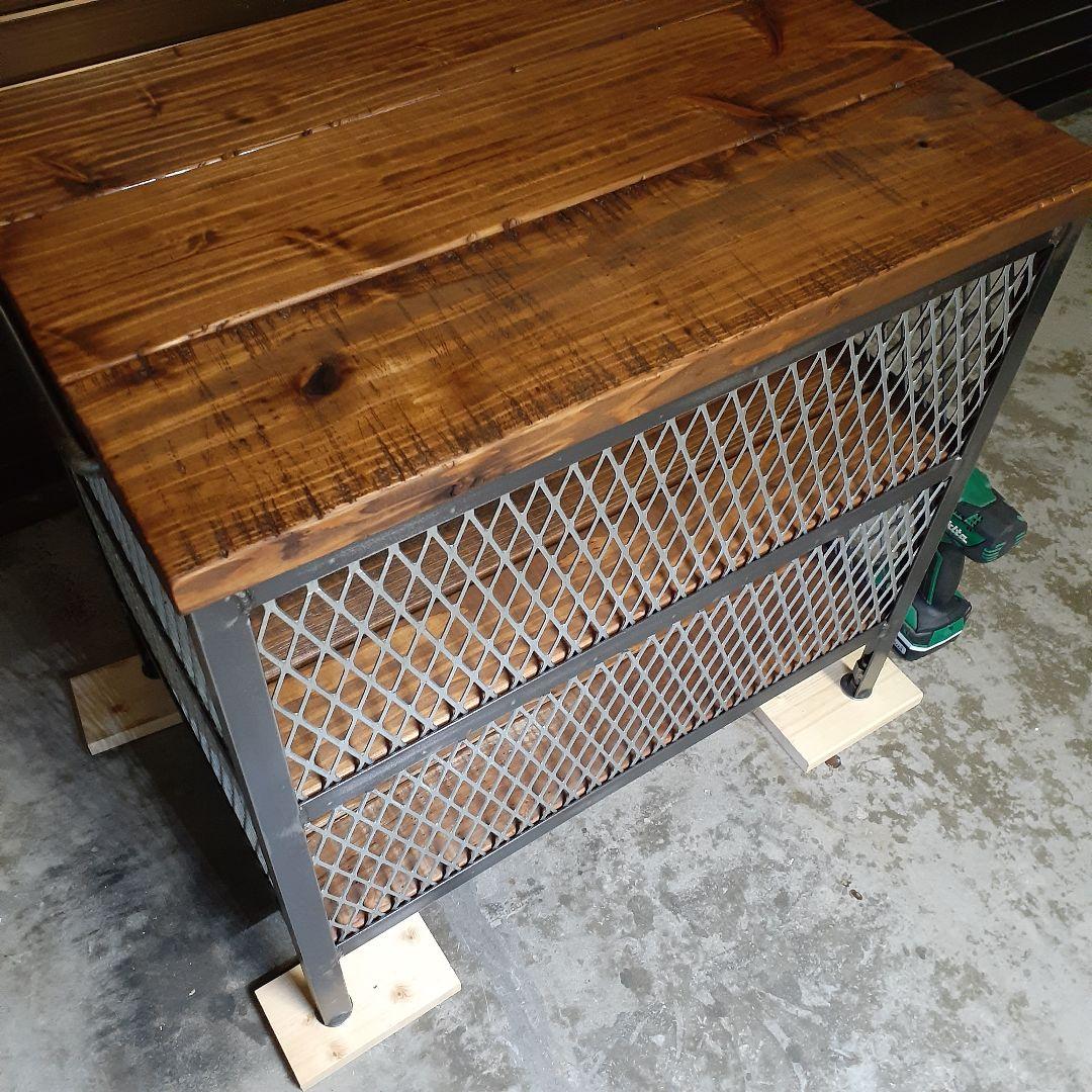 アイアン　シェルフ　ラック　インダストリアル　シューズラック　植物棚　男前　棚