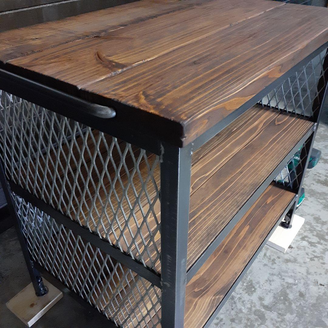 アイアン　シェルフ　ラック　インダストリアル　シューズラック　植物棚　男前　棚