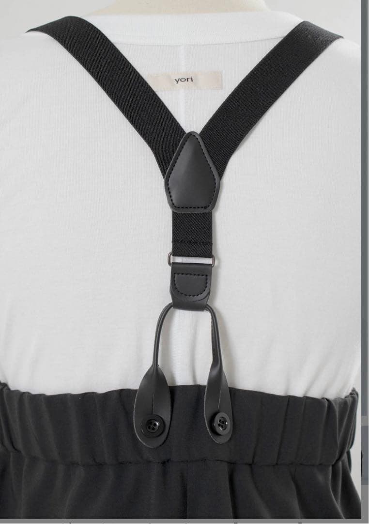yori ヨリ　サスペンダービクトリーパンツ【2025SM】シロコン