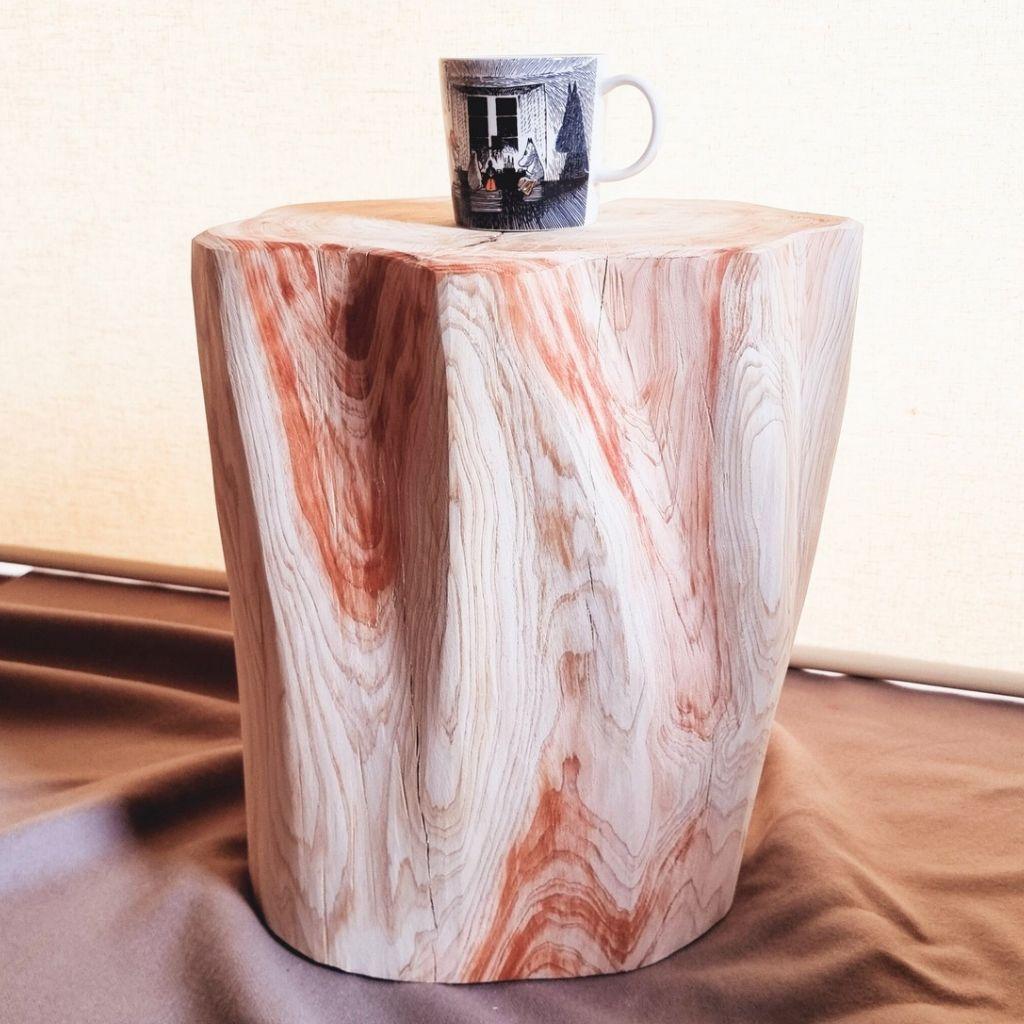 天然アロマ 東濃ひのき 切株スツール・テーブル・無垢無塗装・オーガニック