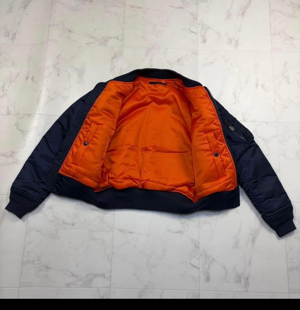 AVIREX MA-1 フライトジャケット　紺色　S ミリタリー　ボンバー