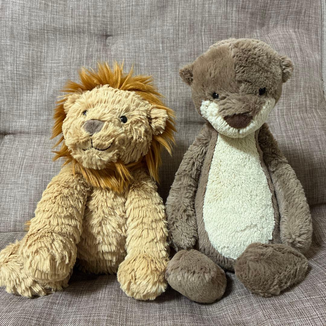 ジェリーキャット　ライオン カワウソ　ぬいぐるみ 中型