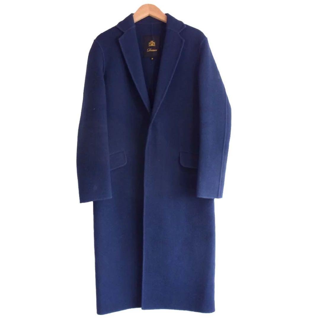 美品 定価16万程　drawer リバーコート ダブルフェイス シルク ロング丈