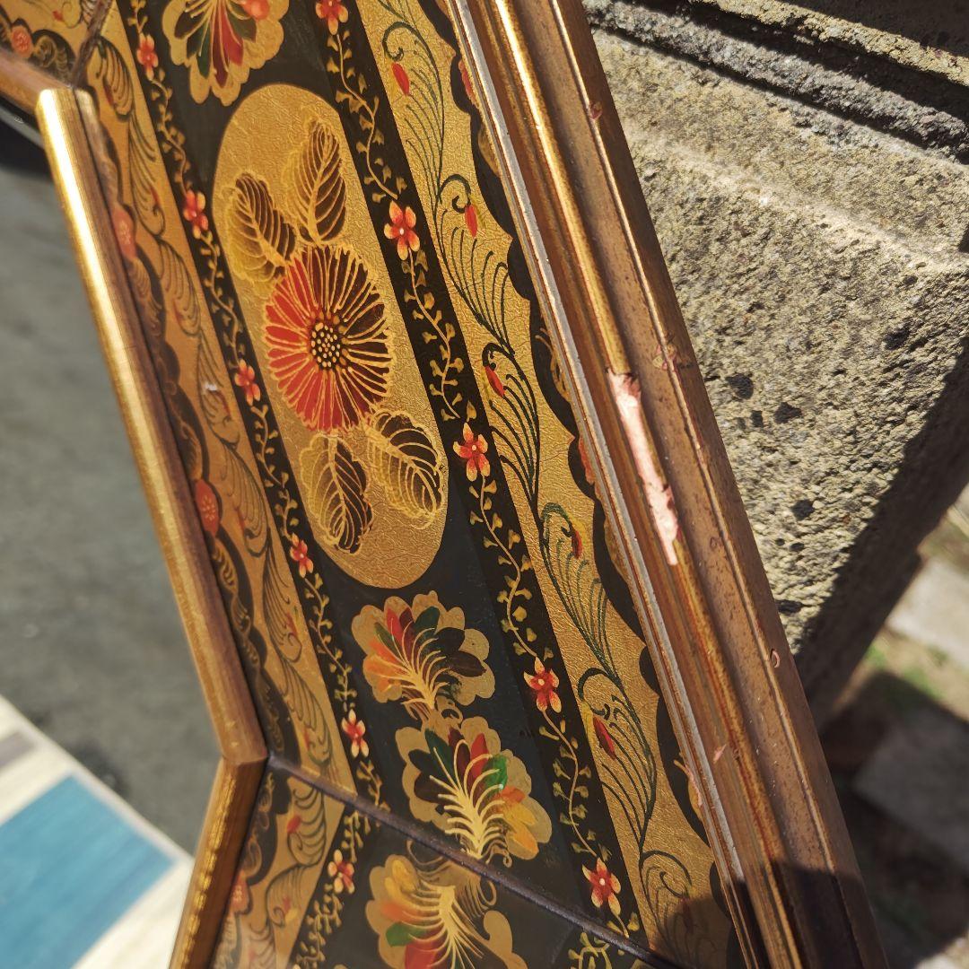 ヴィンテージ　イタリア 　特大　高級八角鏡 　壁掛けミラー　 120㌢　送料込