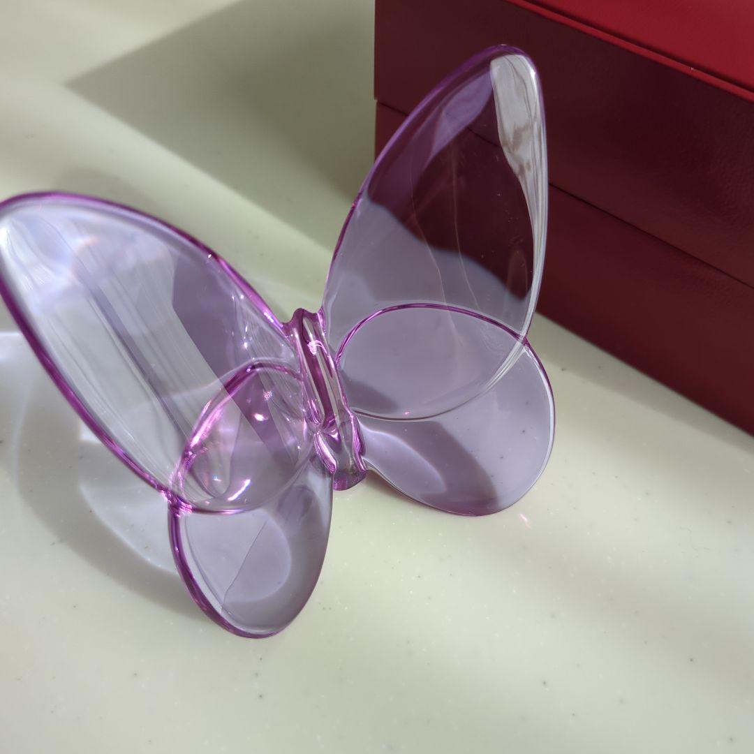 バカラ　ラッキーバタフライ　ピンクパープル　箱付き