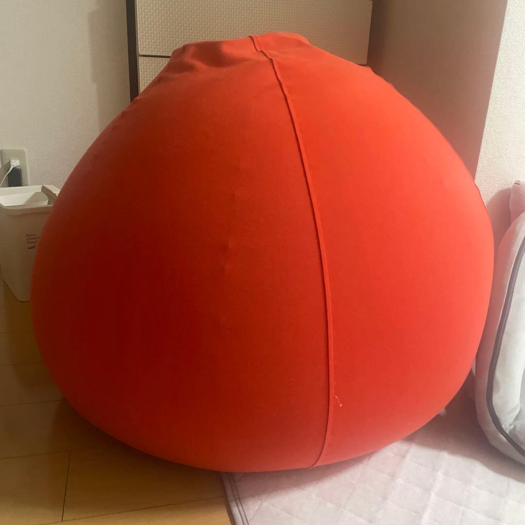 【引き取りのみ】ヨギボー　ポッド　レッド ビーズクッション 球形Yogibo