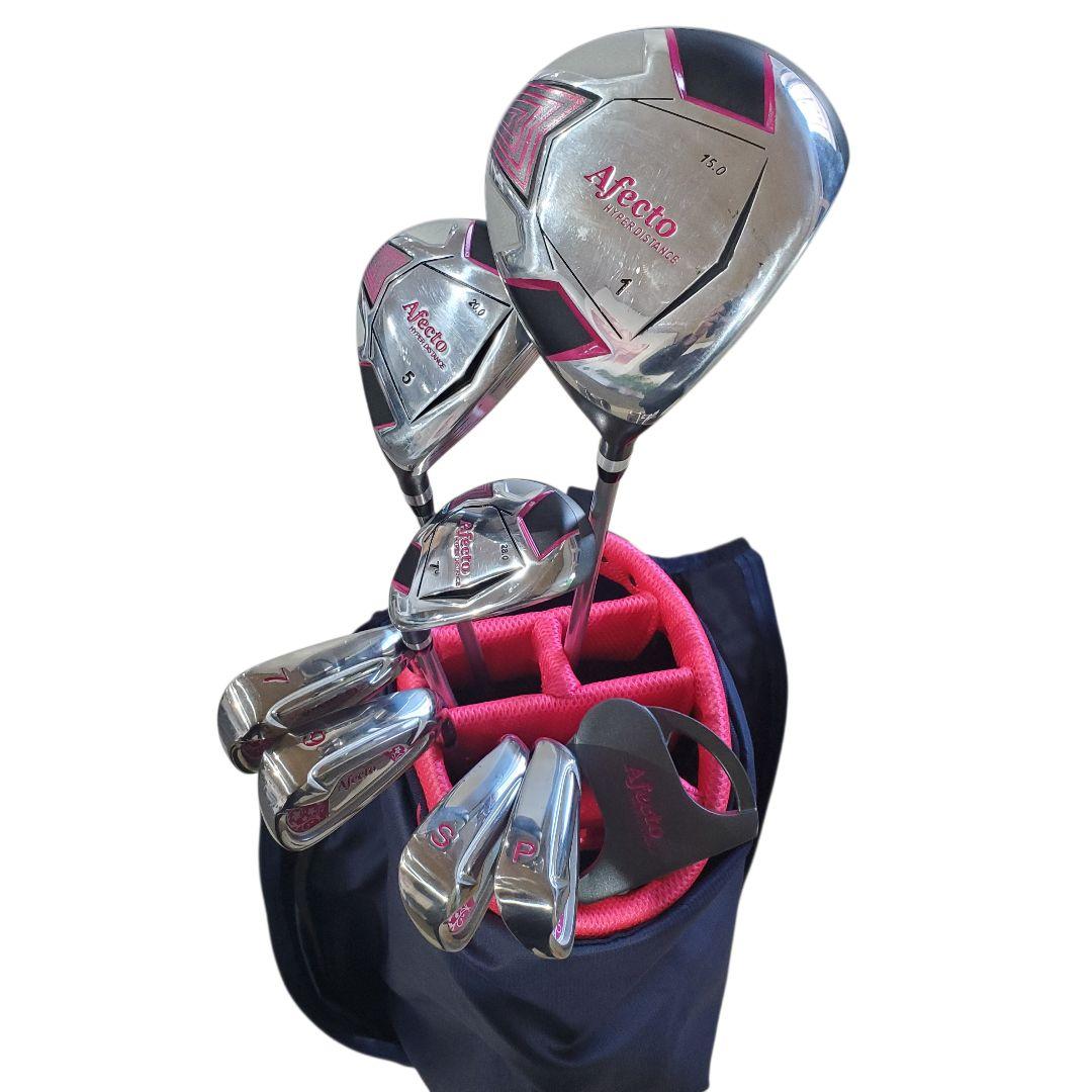 【未使用に近い】Afecto レディース ゴルフ クラブ・バッグセット 8本 L
