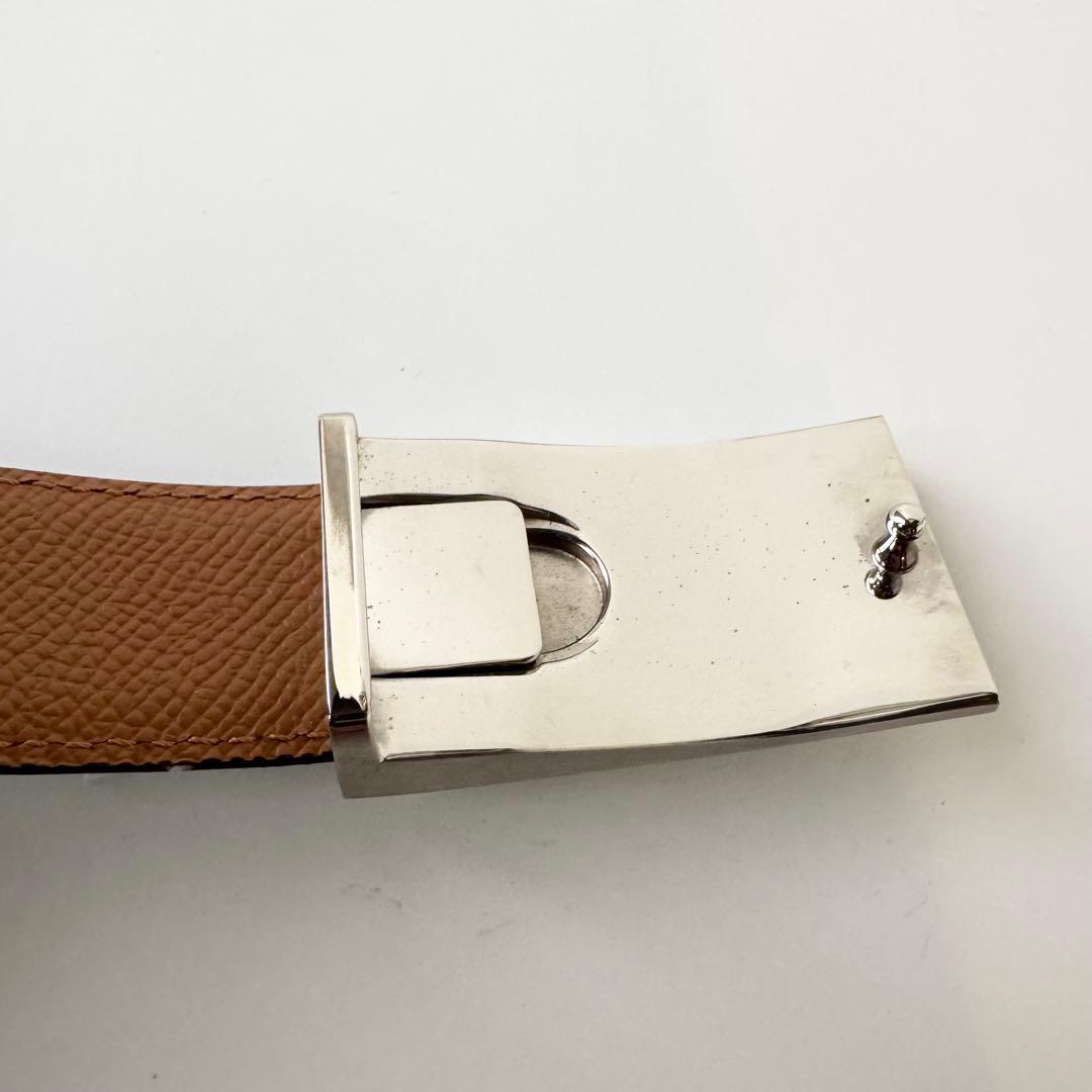 【極美品】BVLGARI　ベルト　シルバーバックル　レザー　ブラック