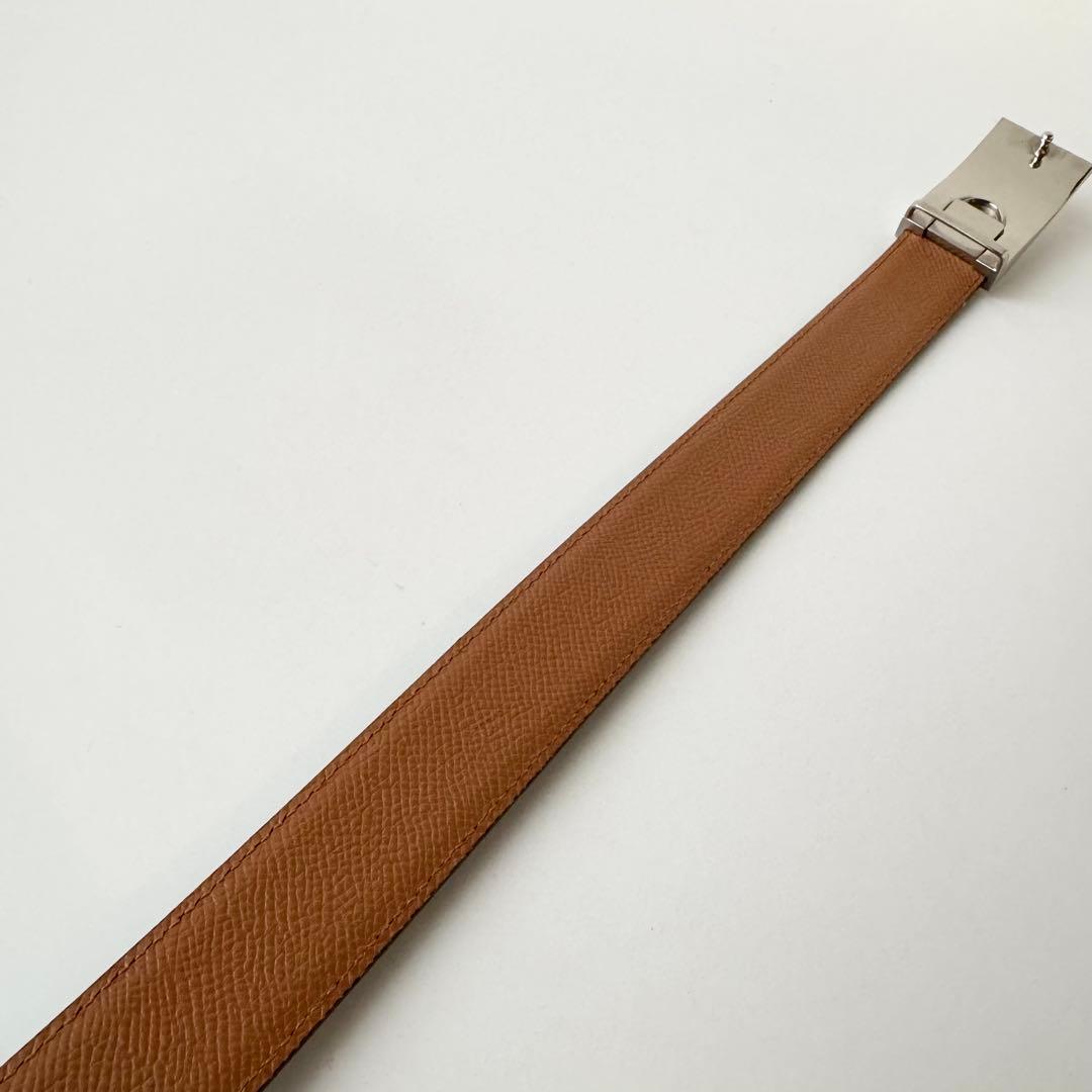 【極美品】BVLGARI　ベルト　シルバーバックル　レザー　ブラック